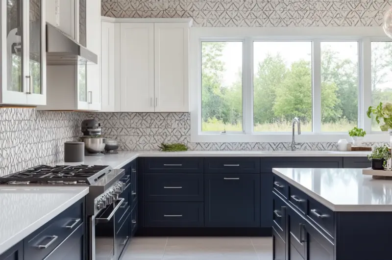 two tone kitchen cabinets color combinations 1